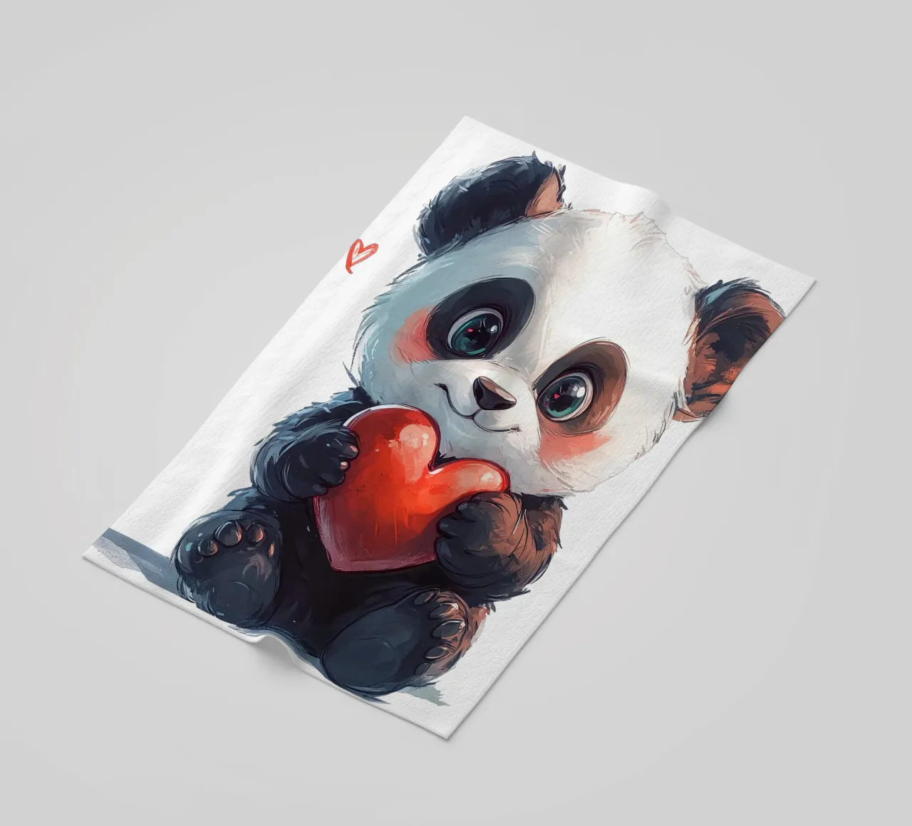 Panda Liebe a fumetti telo mare da Cat Grafic Design