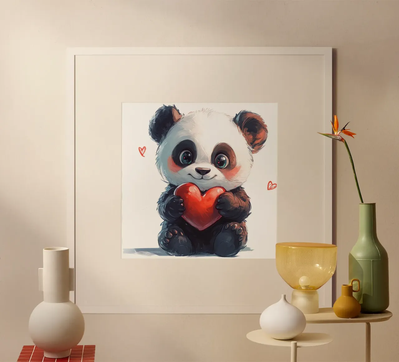Comic Panda Liebe poster by Cat Grafic Design