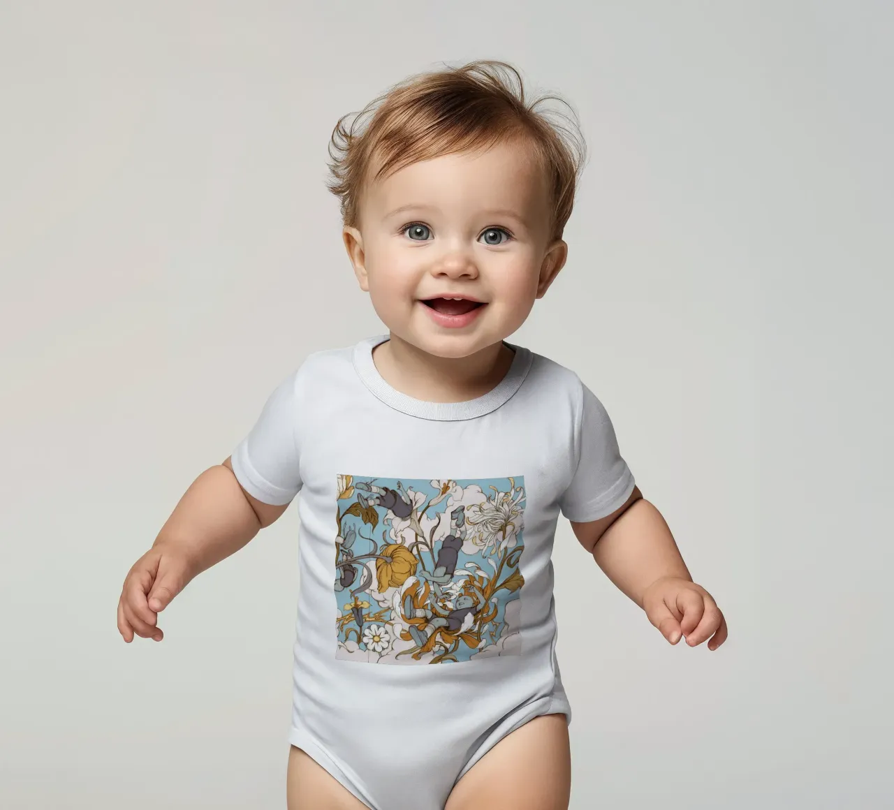 James Jean I figli dei fiori body neonato maniche corte da Kunzeworld
