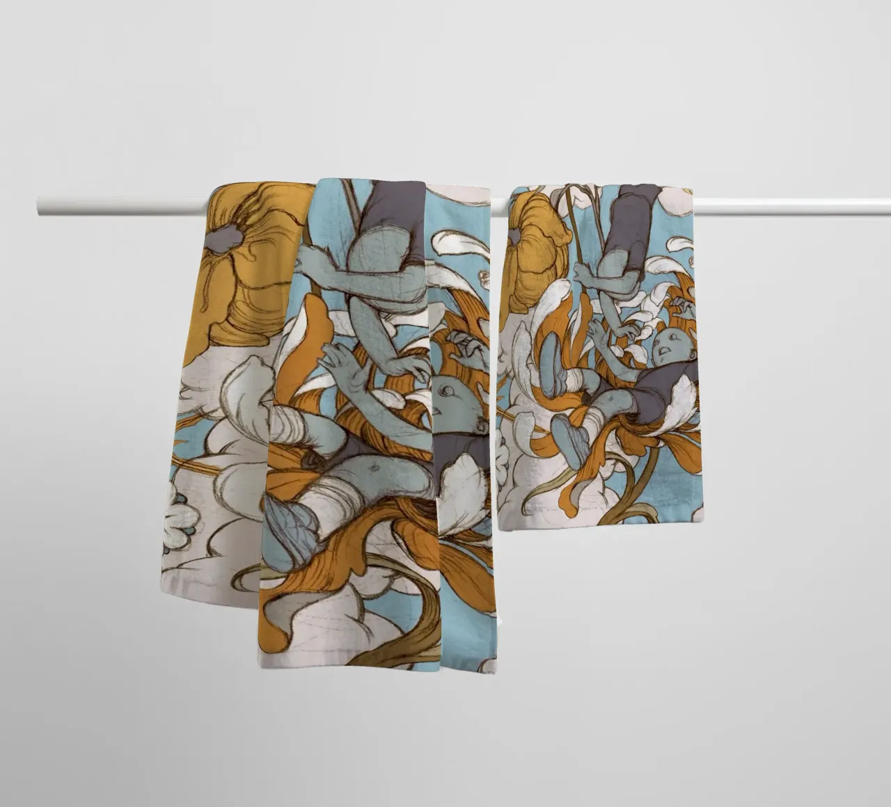 James Jean I figli dei fiori asciugamano da bagno da Kunzeworld