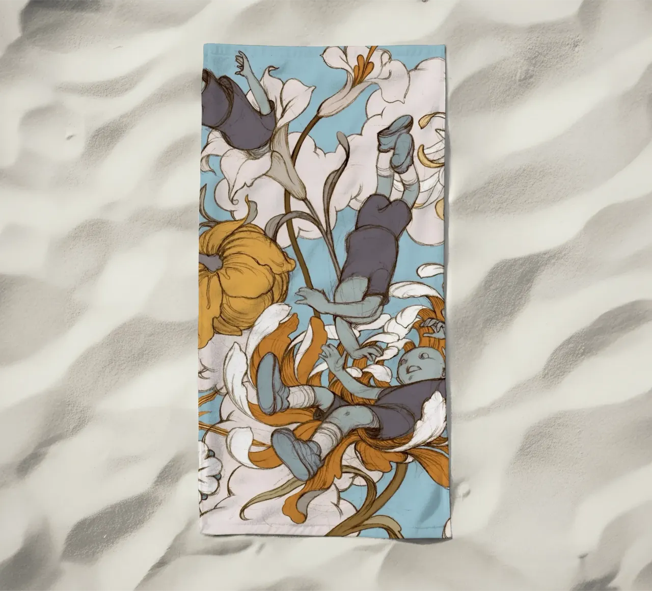 James Jean I figli dei fiori telo mare da Kunzeworld