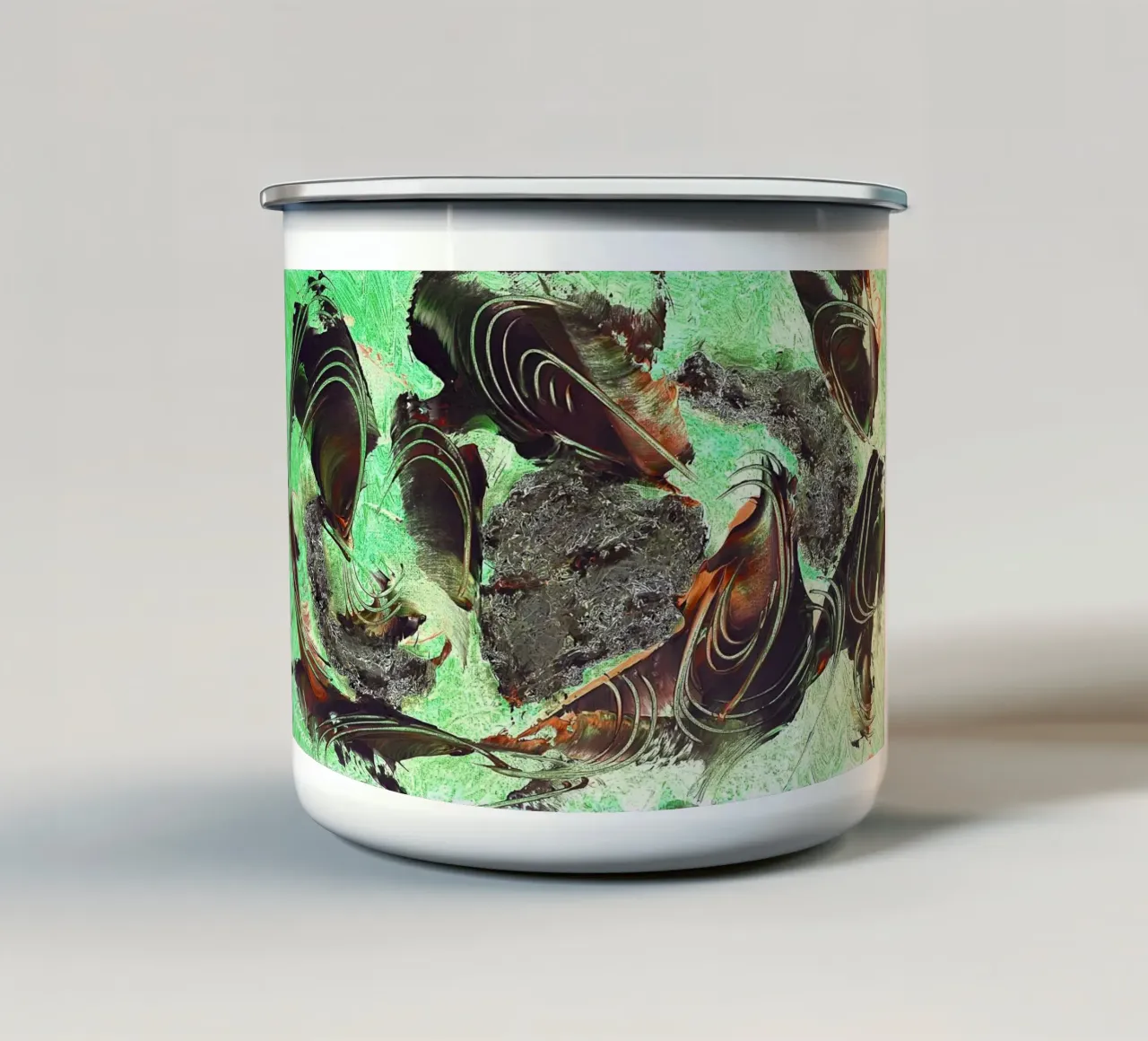 IDEAL GIFT 36 invers tazza in smalto da Thierry Vobmann Abstract painting