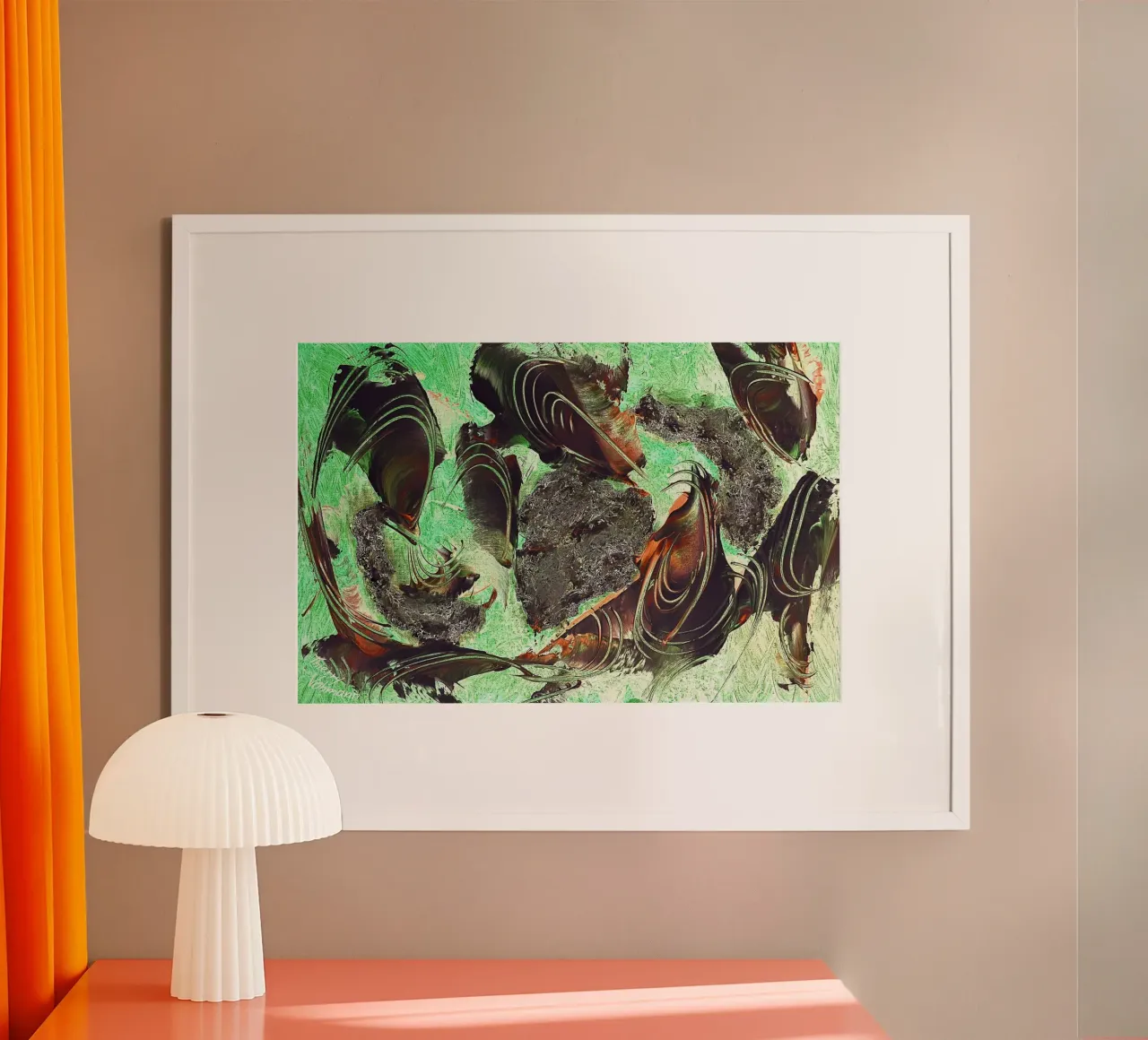 IDEAL GIFT 36 invers poster con telaio in legno da Thierry Vobmann Abstract painting