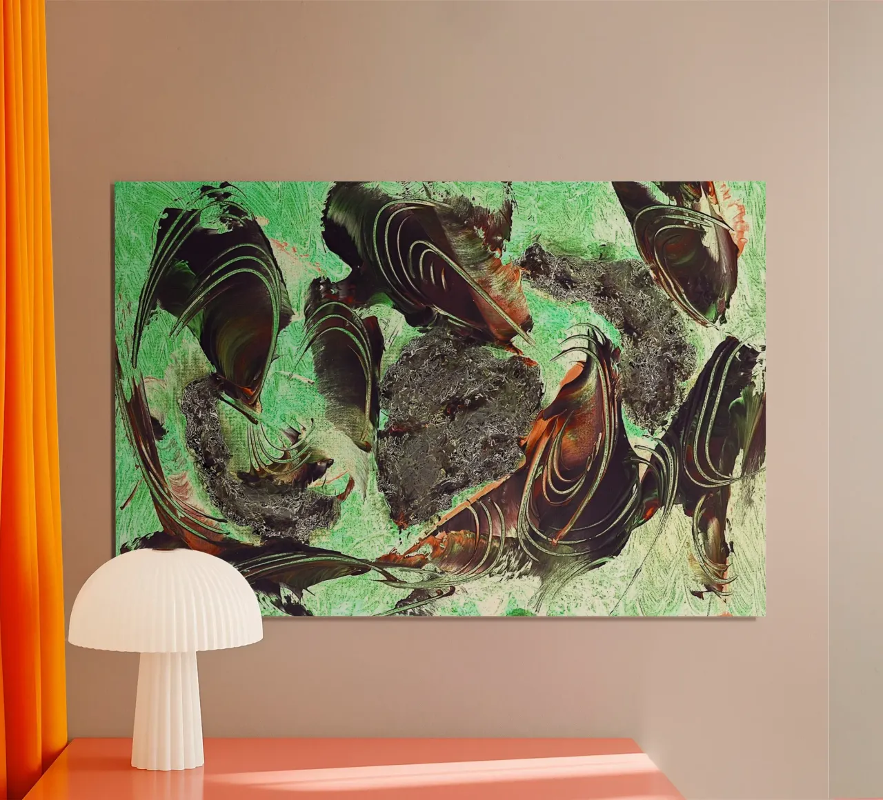 IDEAL GIFT 36 invers poster con telaio in legno da Thierry Vobmann Abstract painting