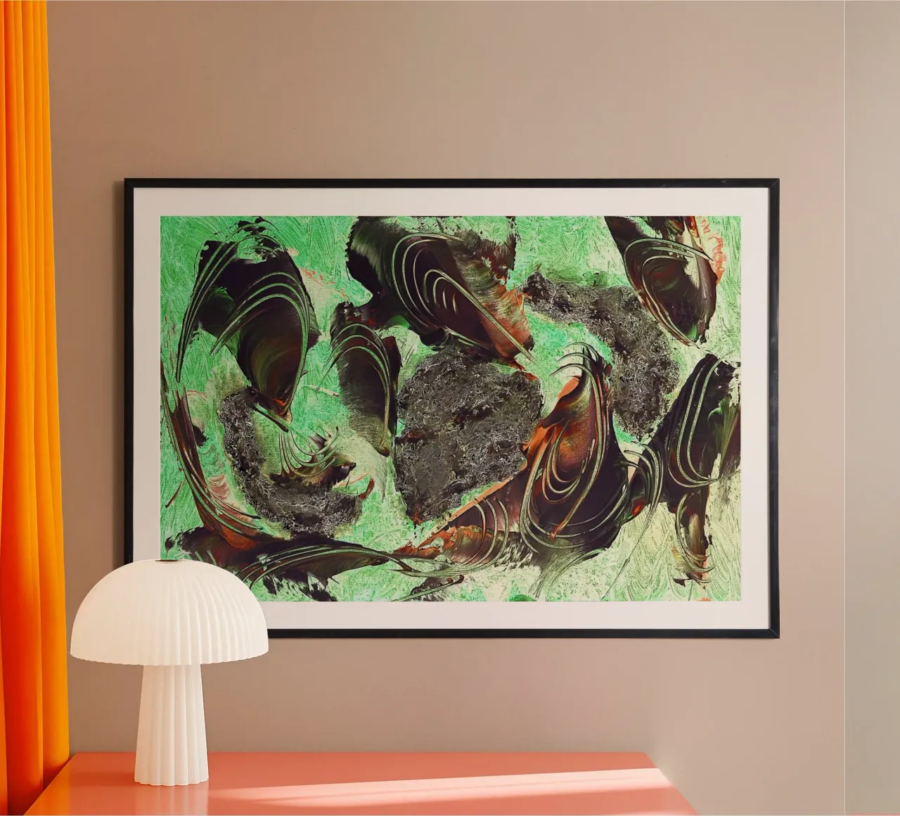 IDEAL GIFT 36 invers poster con telaio in legno da Thierry Vobmann Abstract painting