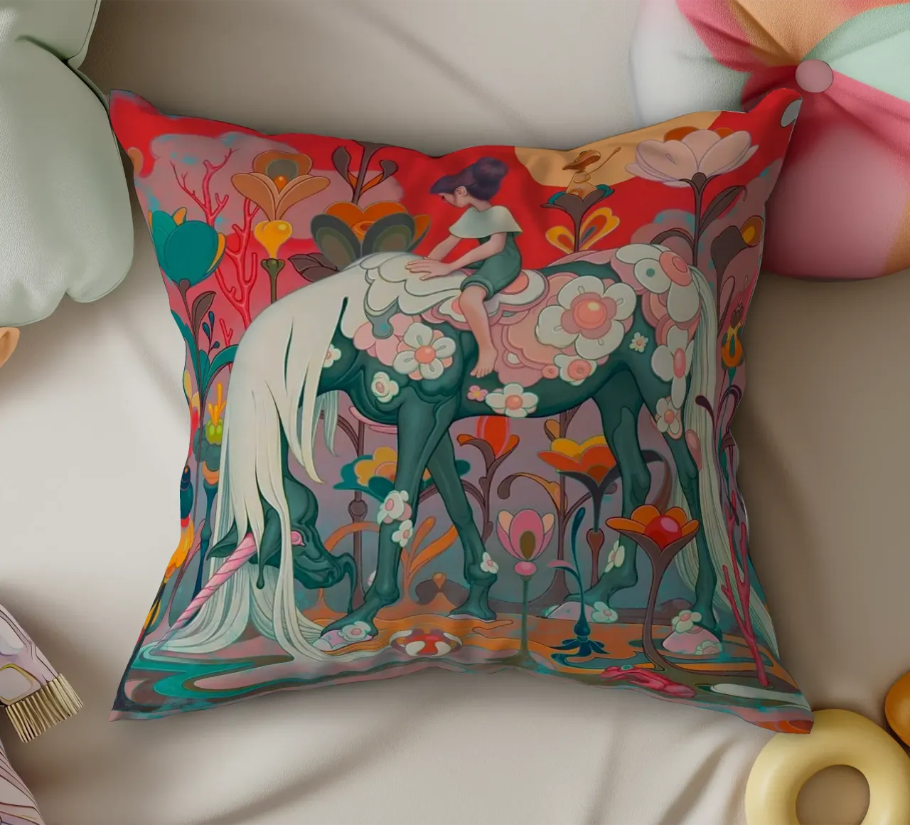 James Jean Traveller cuscino da Kunzeworld