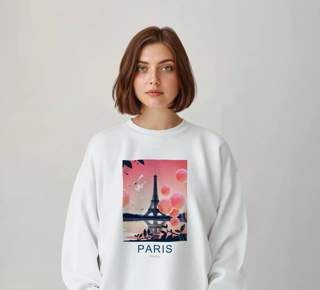 Stampa di viaggio su Parigi - Torre Eiffel felpa da Liliestudio