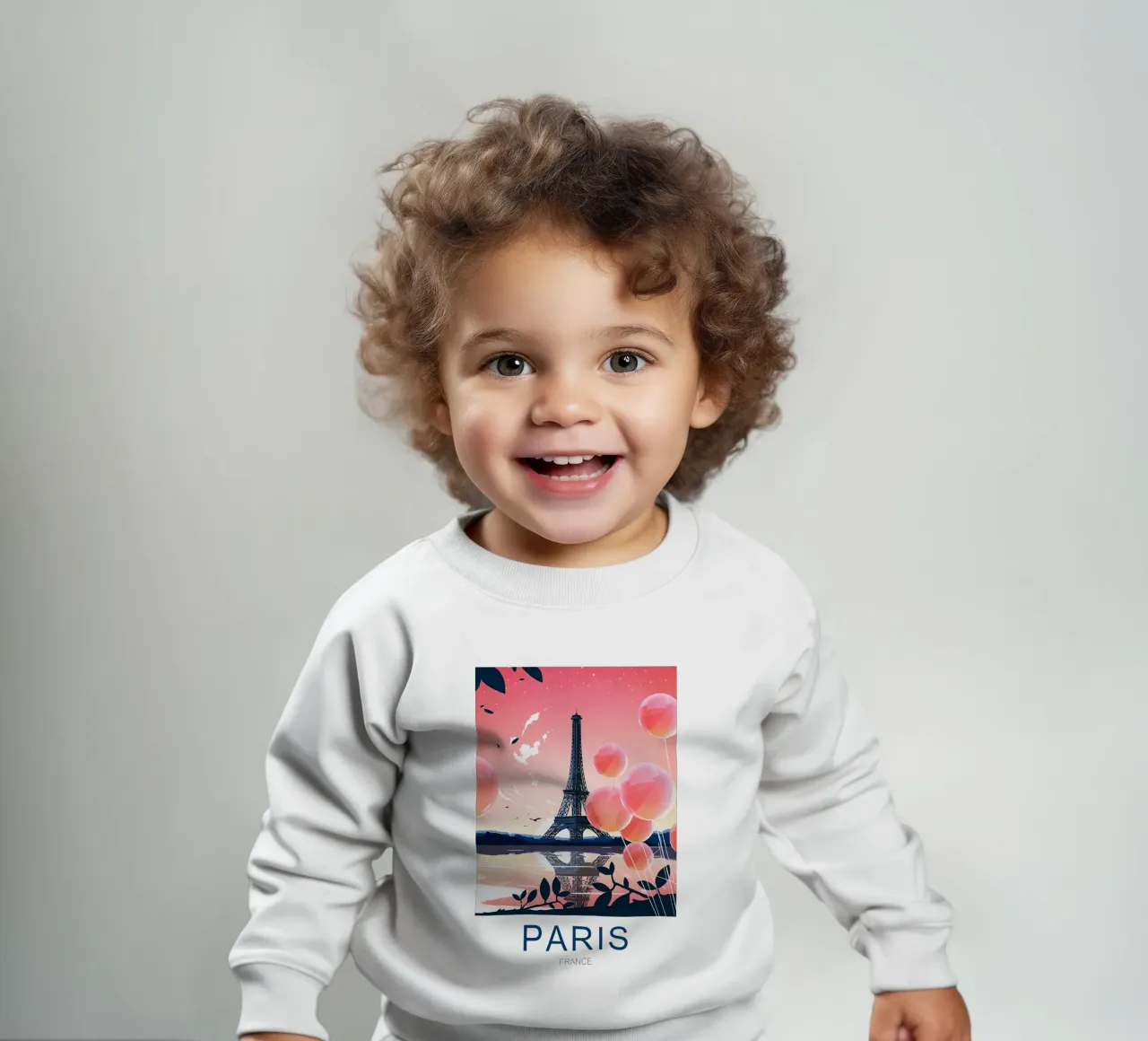 Paris Reisen Druck - Eiffelturm Baby Sweatshirt von Liliestudio