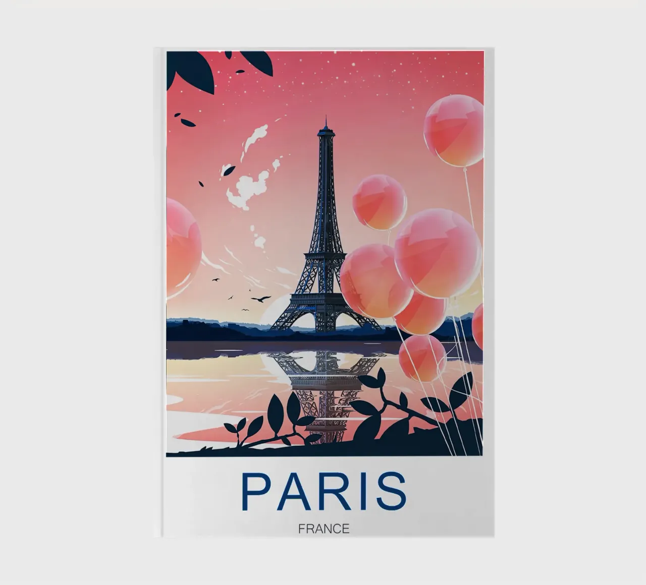 Paris travel print - Eiffel Tower notebook by Liliestudio