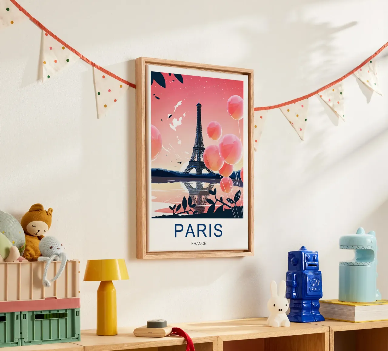 Paris travel print - Eiffel Tower canvas by Liliestudio