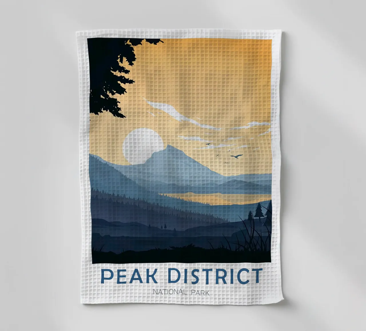 Peak District travel print - Parc national torchon de Liliestudio