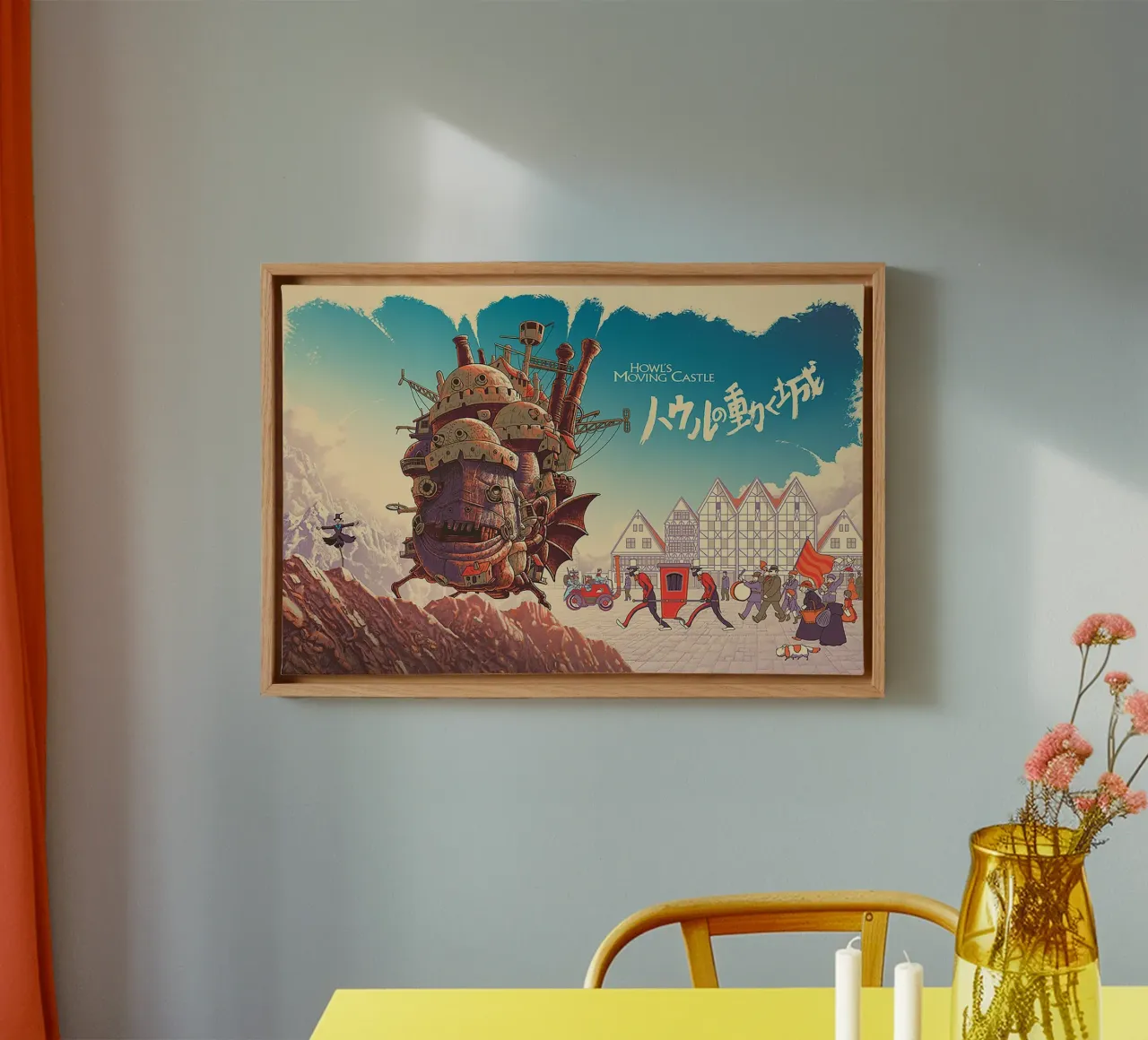 Howl’s Moving Castle canvas met Baklijst van Attaboy Dsgn