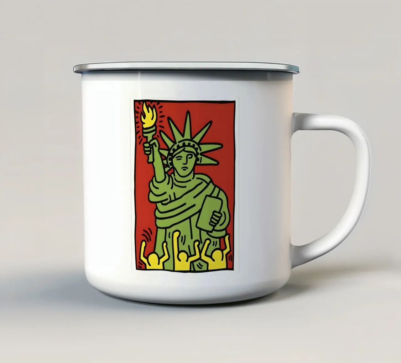 KH - Libertà tazza in smalto da SRI WEDARI GALLERY