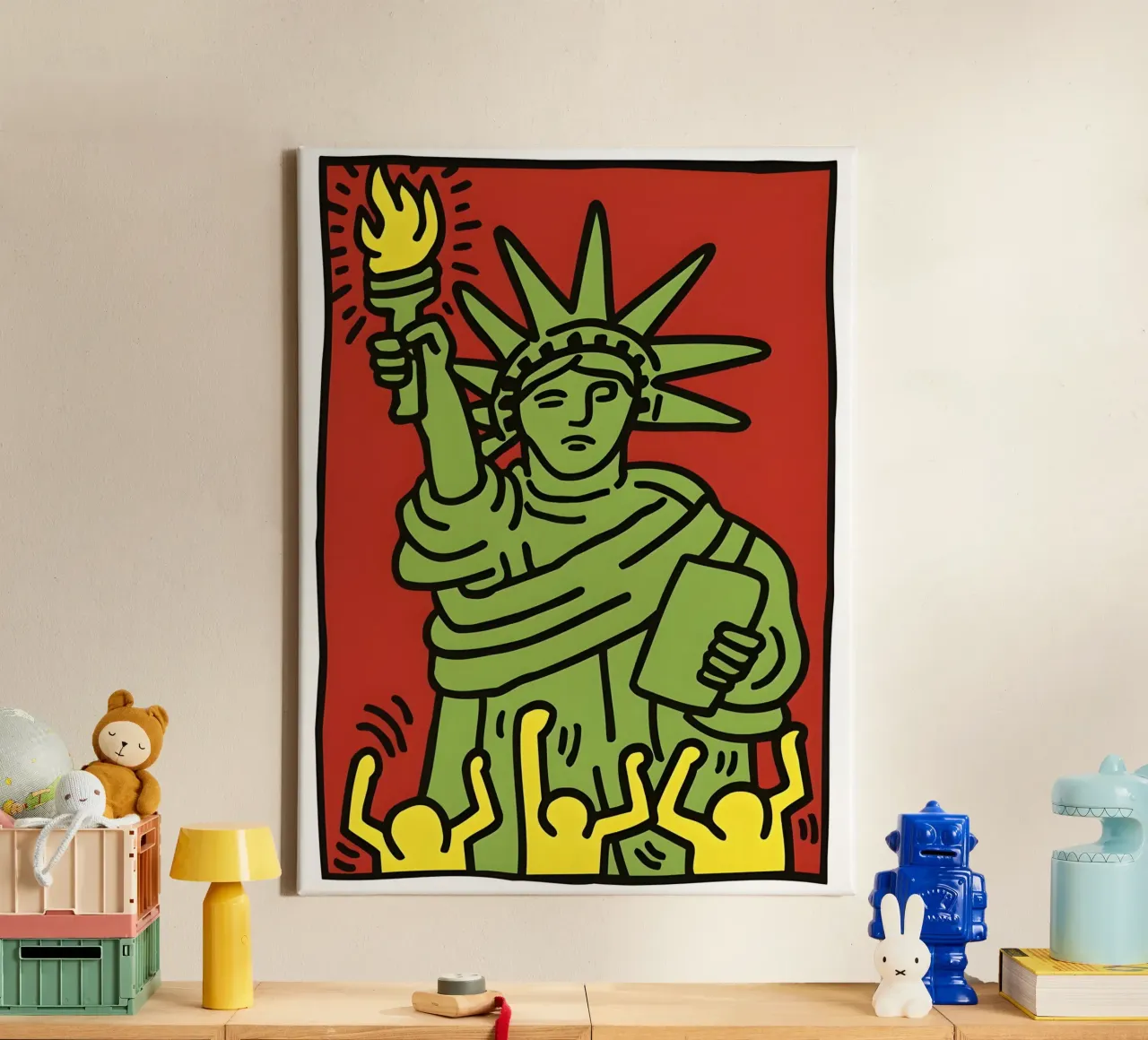 KH - Vrijheid canvas met Baklijst van SRI WEDARI GALLERY