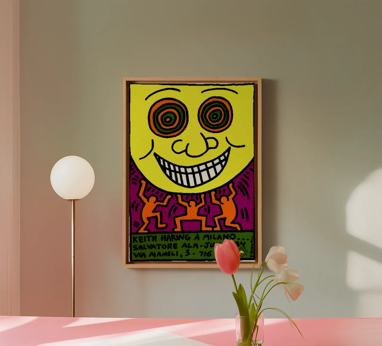 KH - Sorriso tela con Cornice a cassetta da SRI WEDARI GALLERY