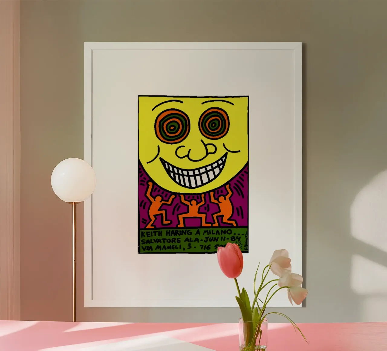 KH - Sorriso poster con telaio in plastica da SRI WEDARI GALLERY