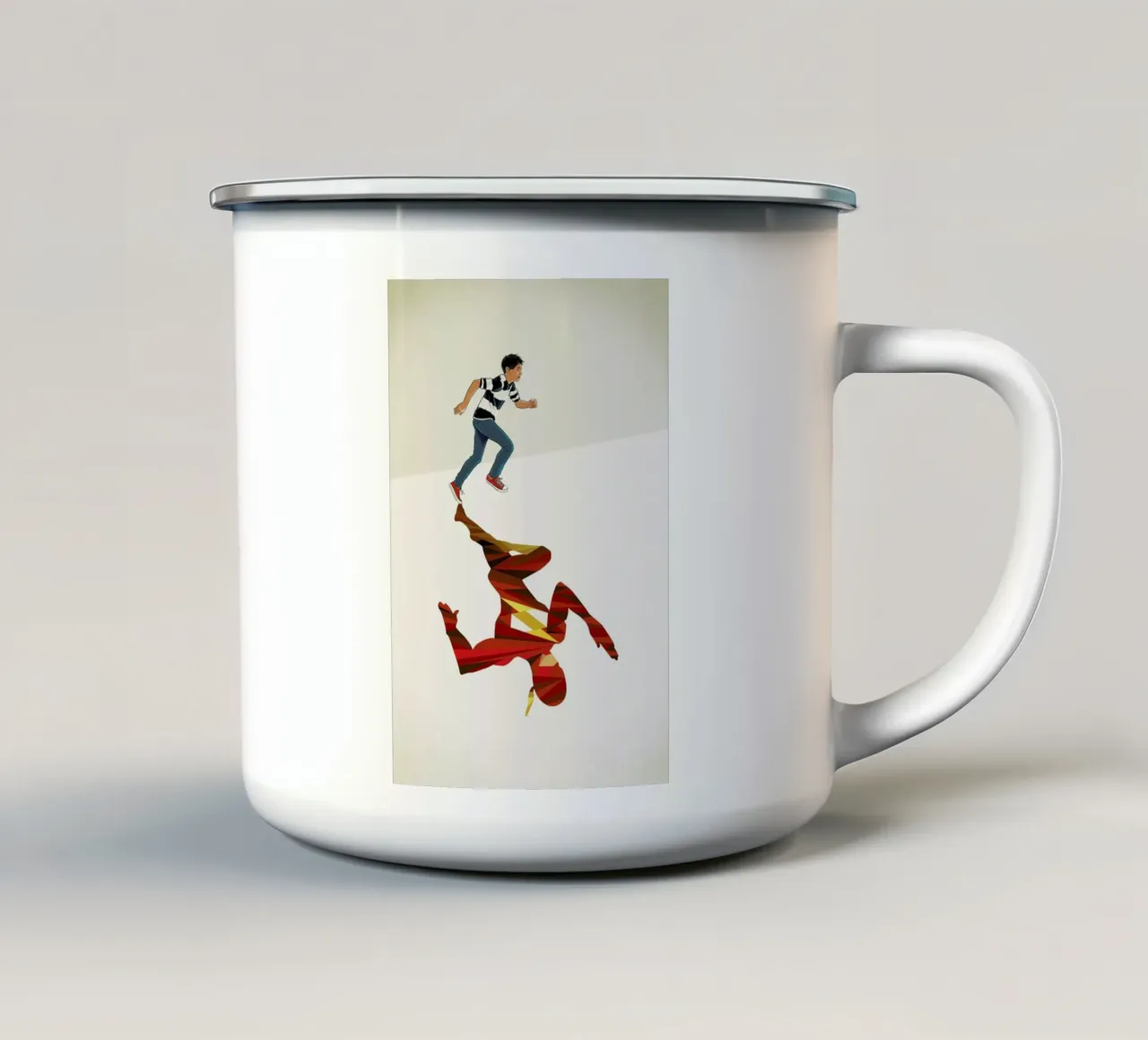 Super Shadows Scarlet Speedster 2 taza de esmalte de Jason Ratliff