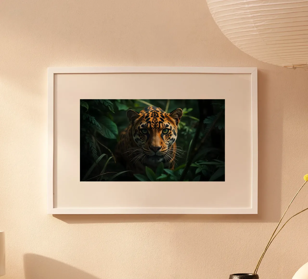 Jaguar in the dense jungle hahnemühle by Wild Beauty