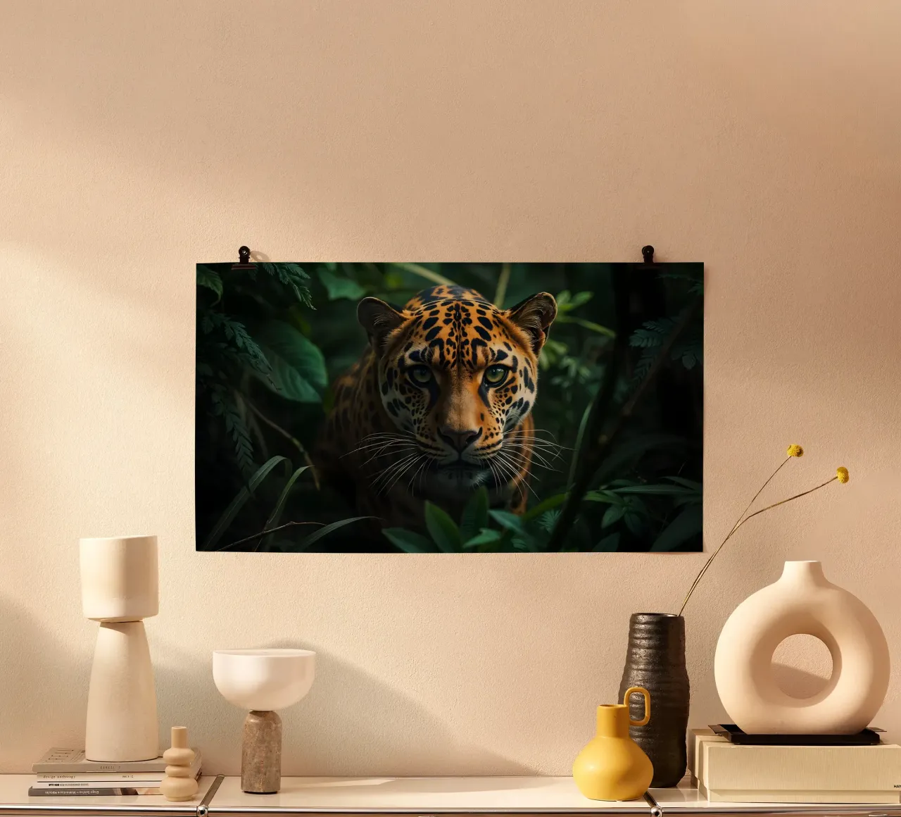 Jaguar in the dense jungle hahnemühle by Wild Beauty
