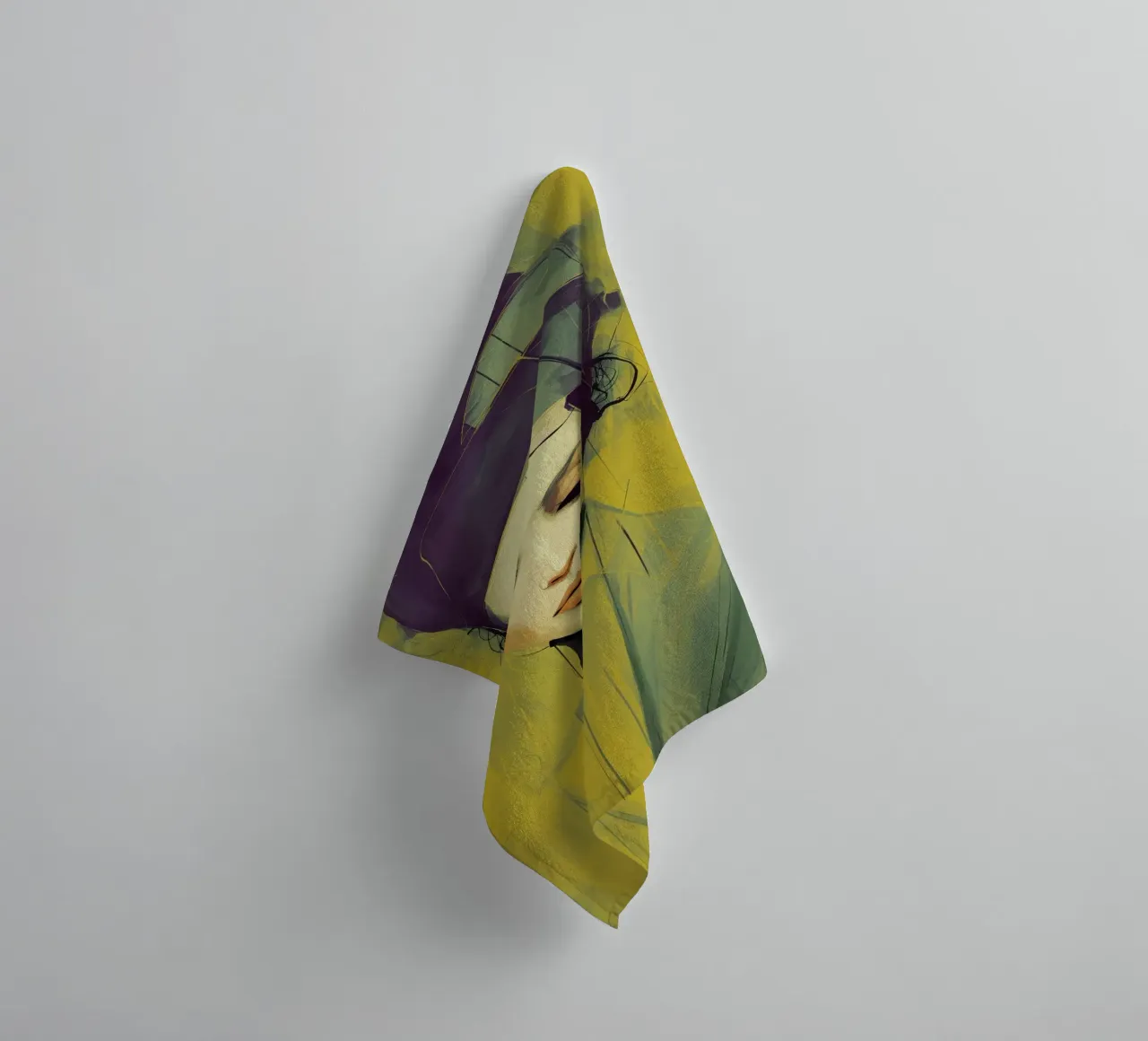 Portrait of a woman towel by Imagine