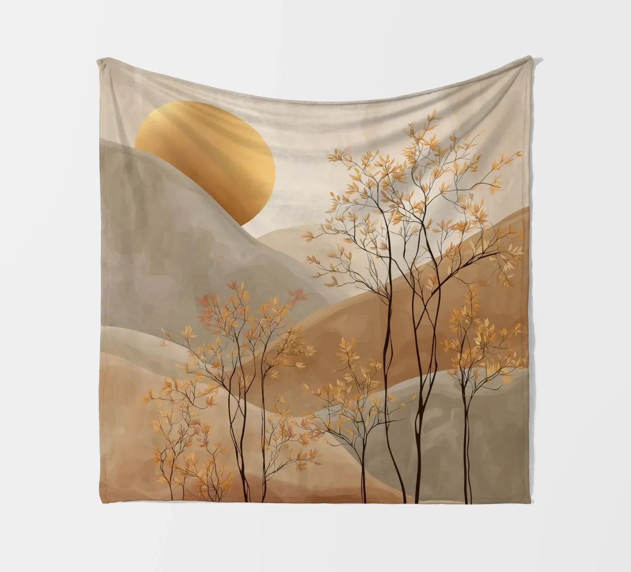 Tramonto in Giappone coperta in pile da Imagine