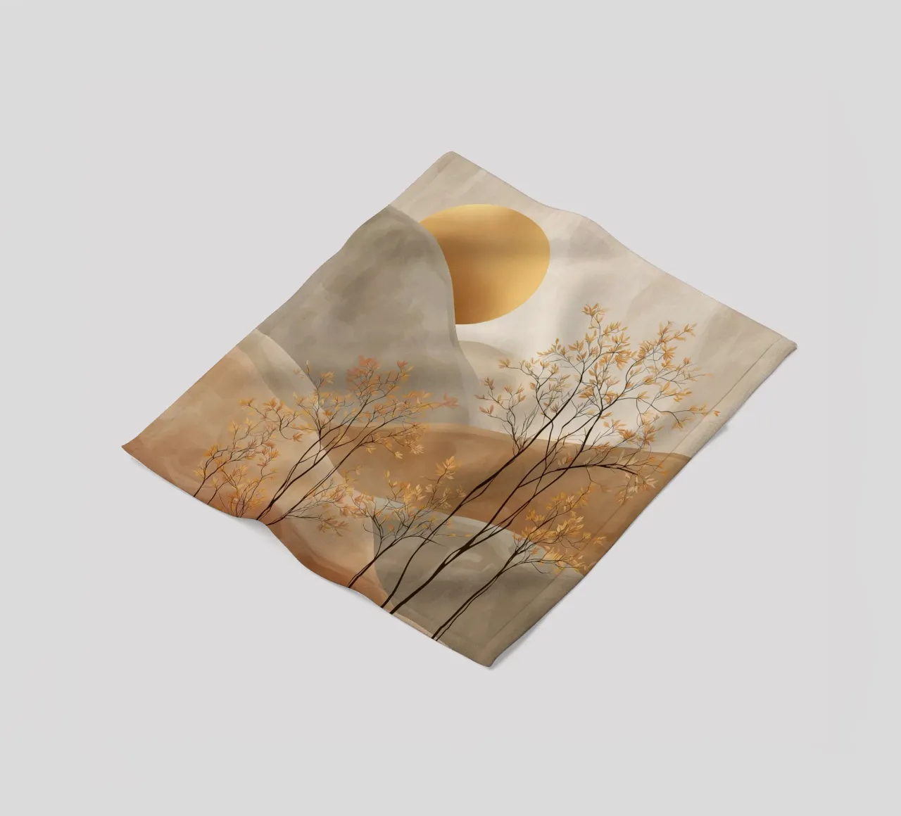 Tramonto in Giappone coperta in pile da Imagine