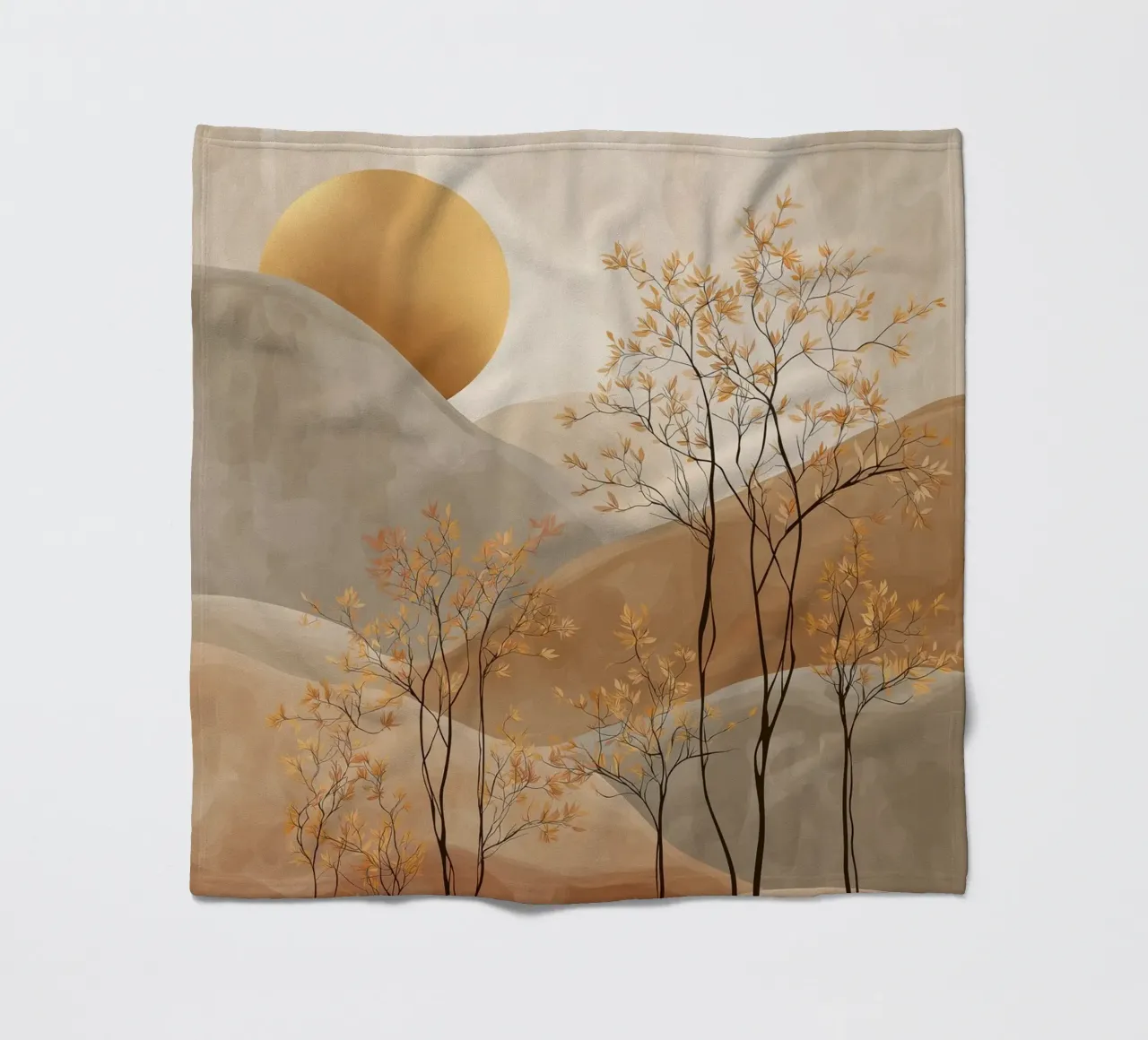Tramonto in Giappone coperta in pile da Imagine