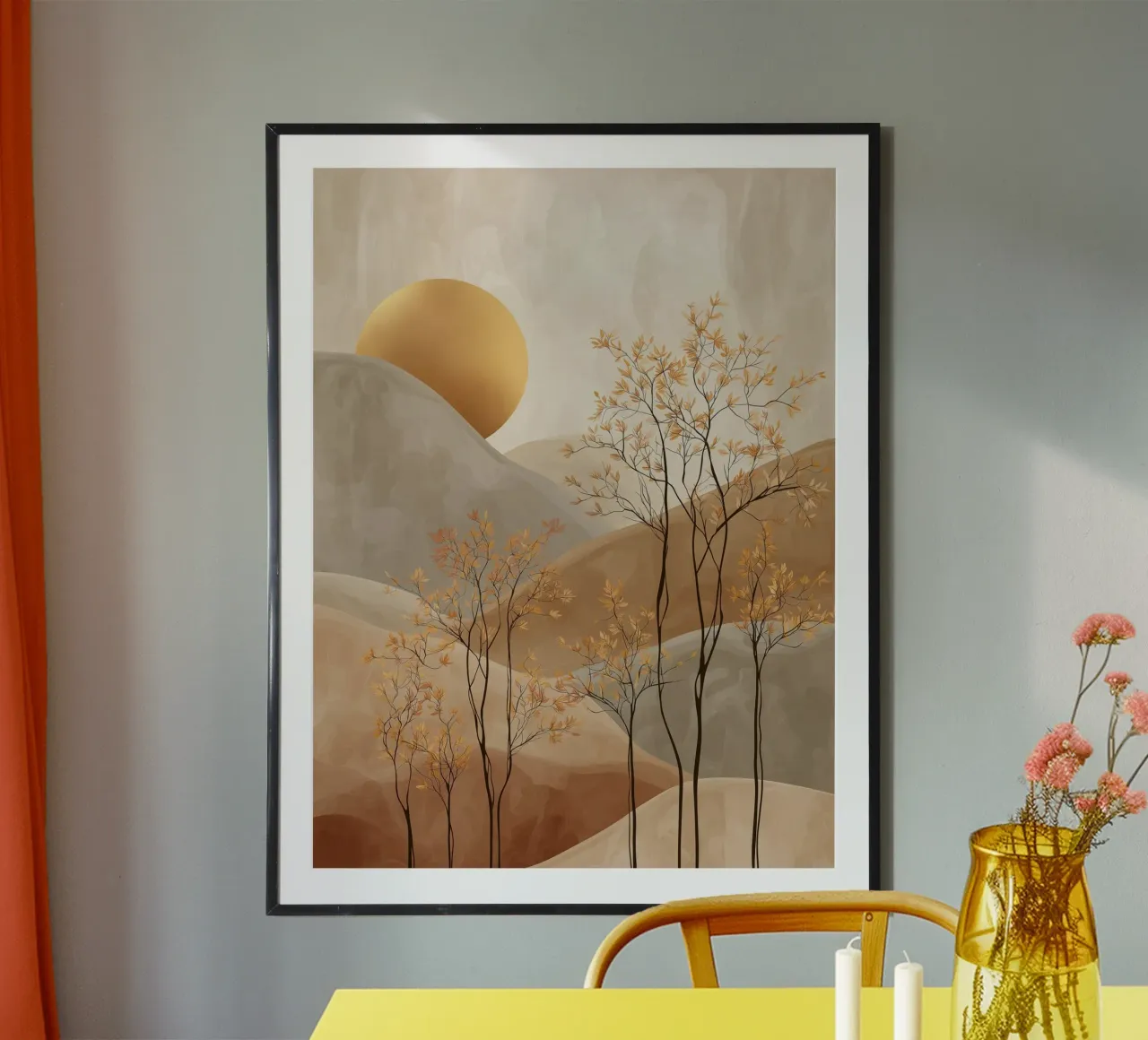 Coucher de soleil au Japon poster de Imagine