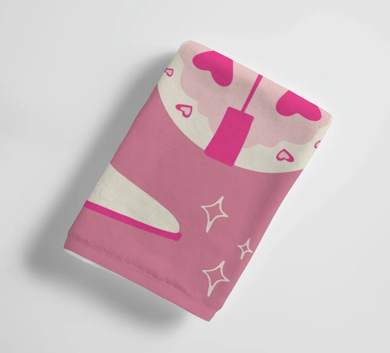 Pink Western Cowgirl Boots Illustration with Hearts towel by pdigitalprints