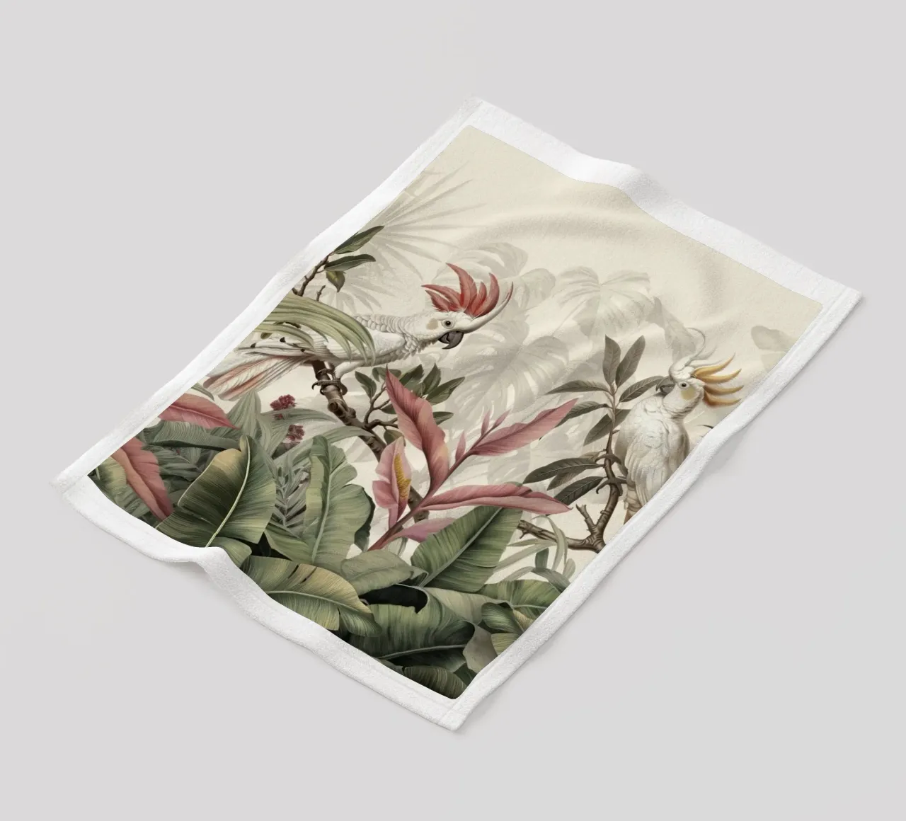 Uccelli cacatua tropicali Paradiso dimenticato coperta in pile da Andrea Haase Vintage World