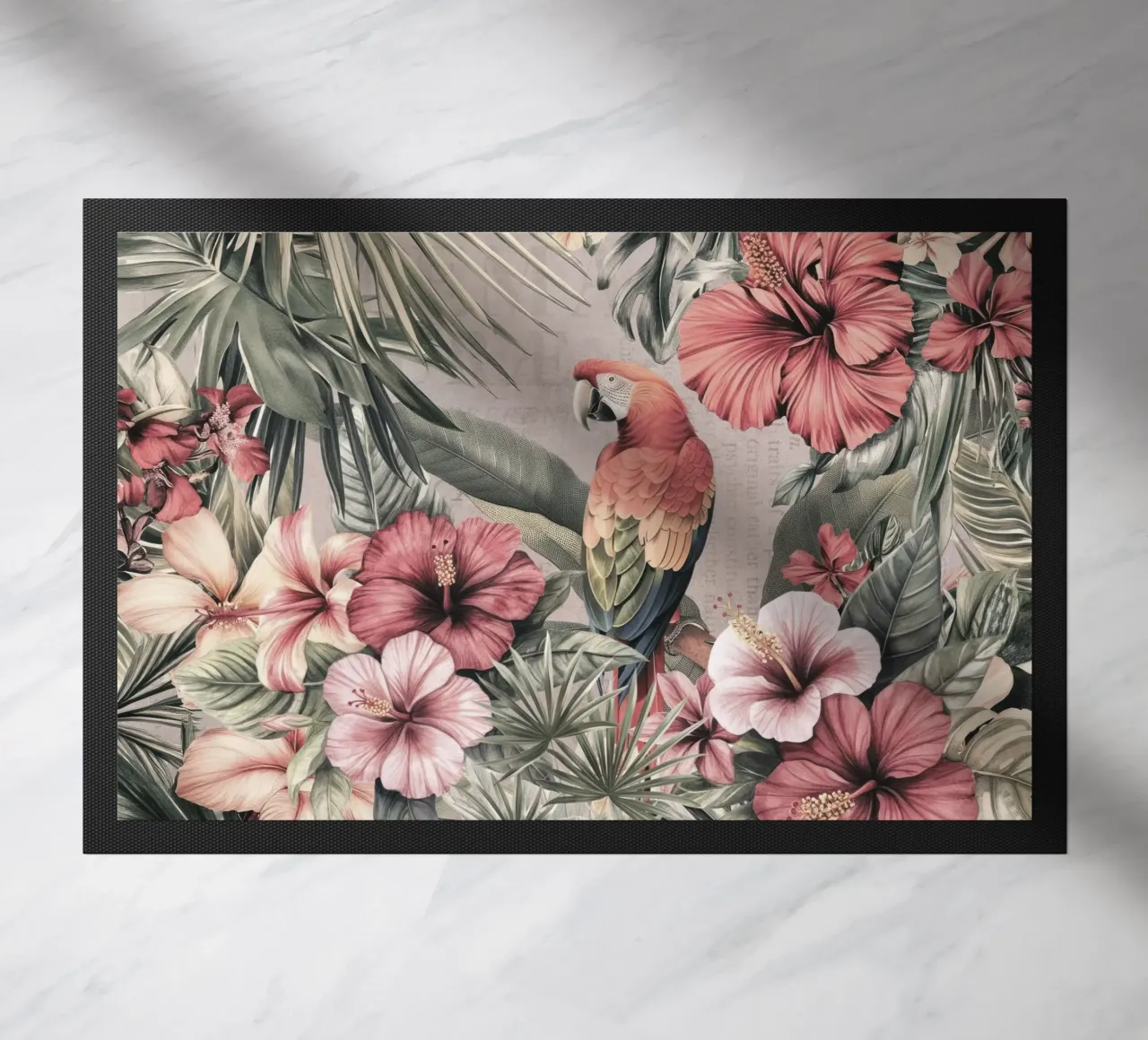 Paradiso dei pappagalli tropicali d'altri tempi zerbino da Andrea Haase Vintage World
