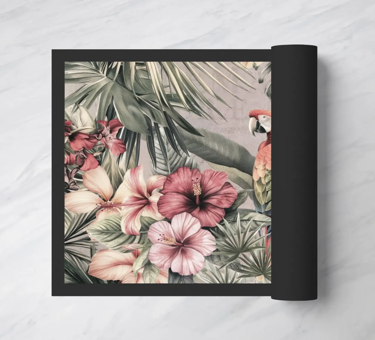 Paradiso dei pappagalli tropicali d'altri tempi zerbino da Andrea Haase Vintage World