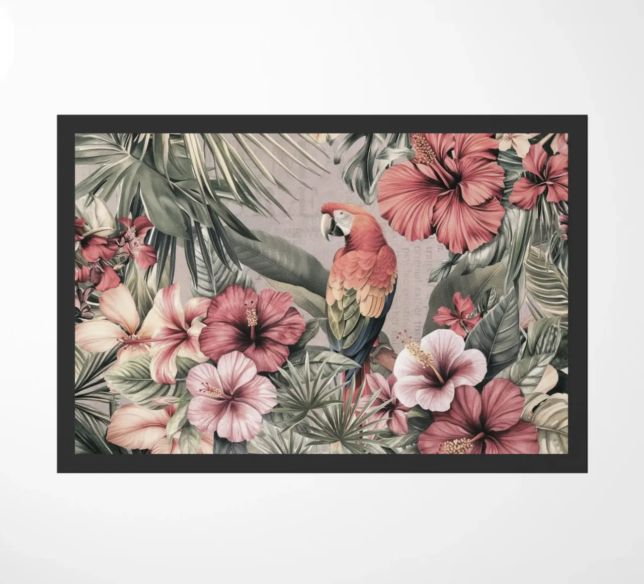 Paradiso dei pappagalli tropicali d'altri tempi zerbino da Andrea Haase Vintage World