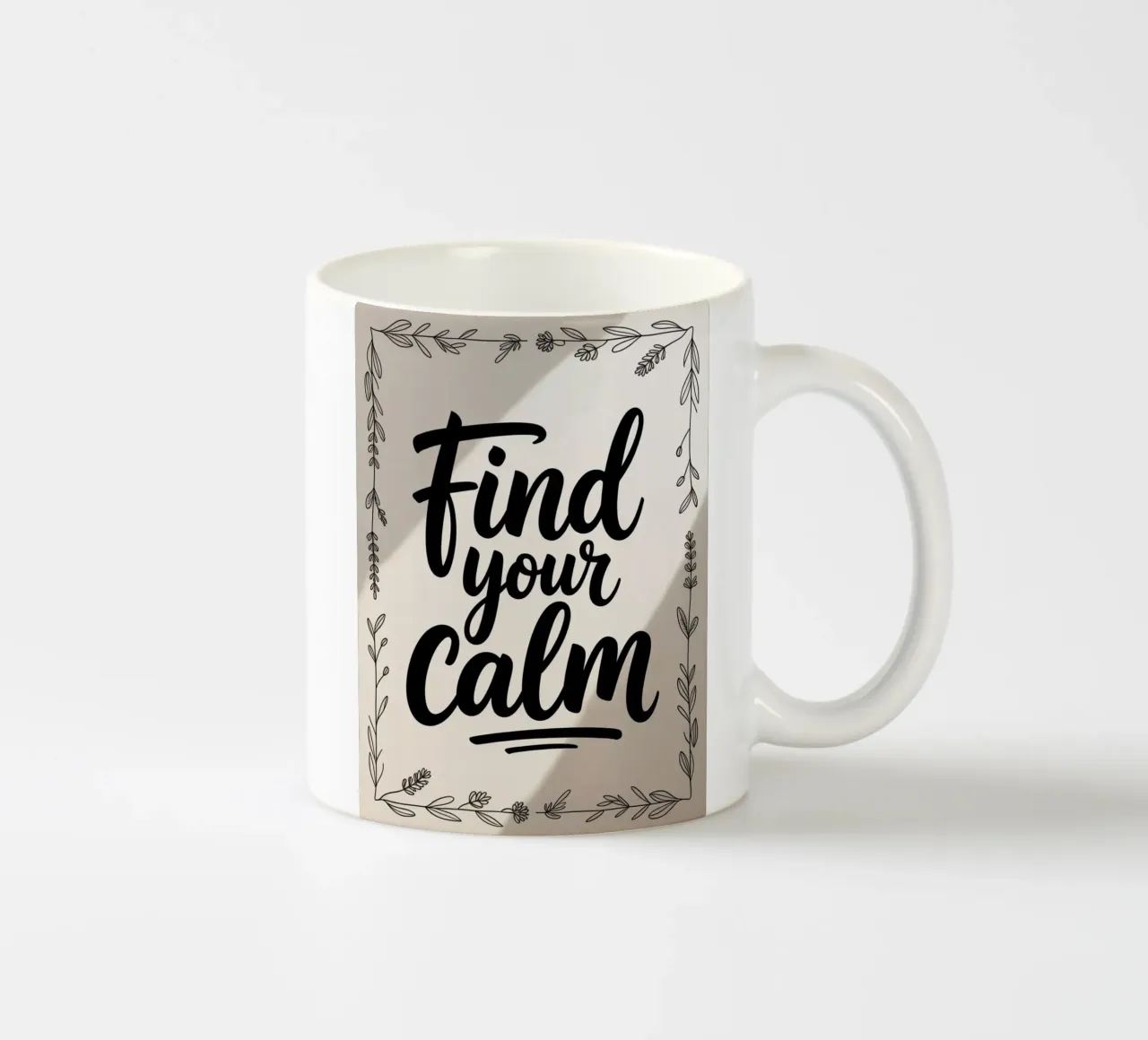 Trova la tua calma - Poster con citazioni sulla mindfulness scritto a mano tazza in ceramica da logic