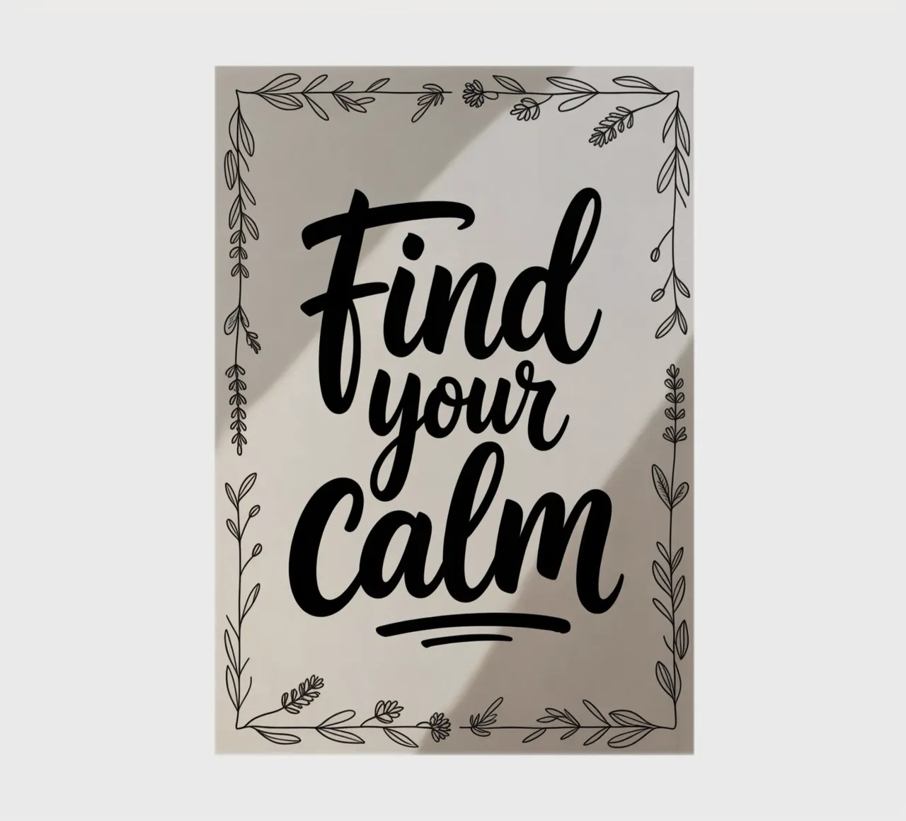 Trouvez votre calme - Poster de citations sur la pleine conscience écrites à la main carnet de notes de logic