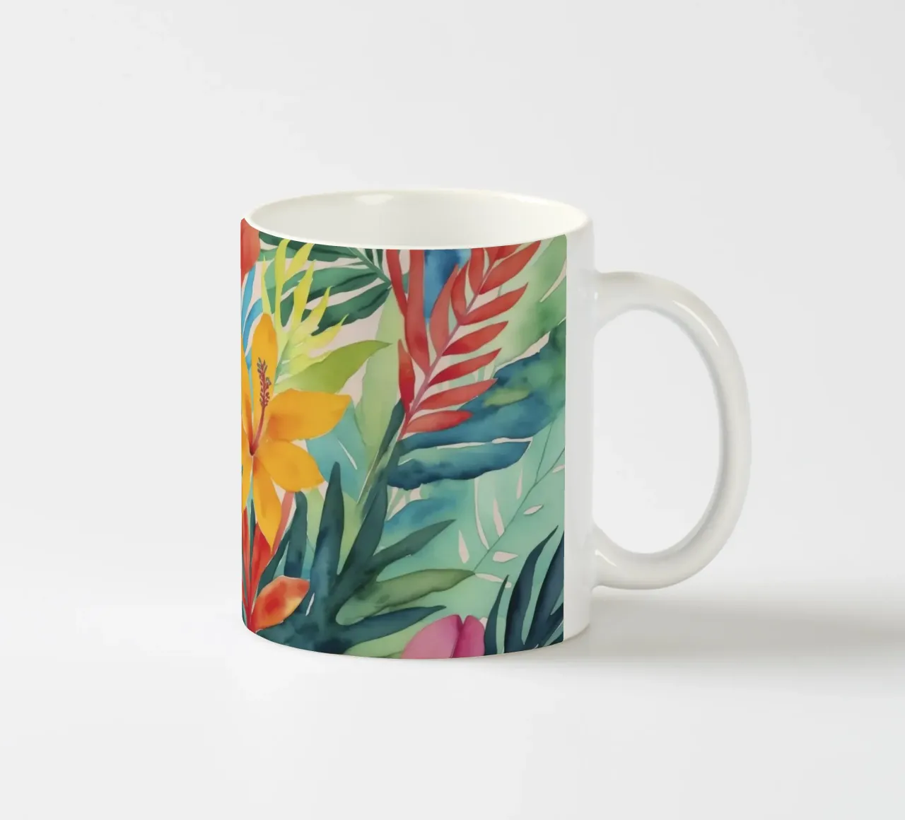 Fogliame floreale per la fuga tropicale moderna tazza in ceramica da Andrea Haase Modern Home