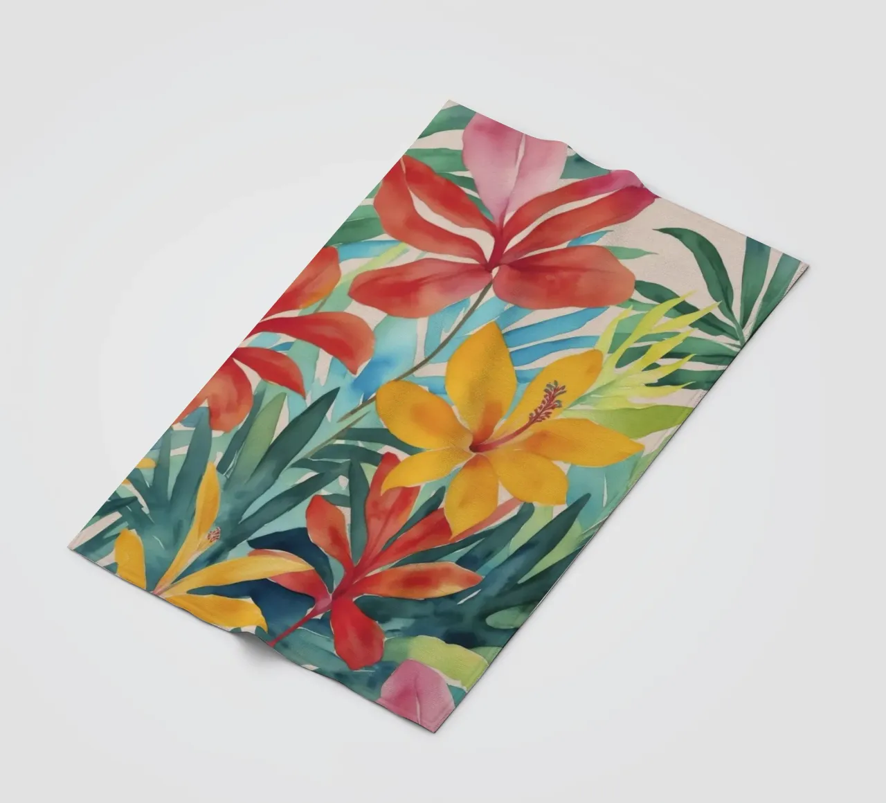 Fogliame floreale per la fuga tropicale moderna coperta in pile da Andrea Haase Modern Home