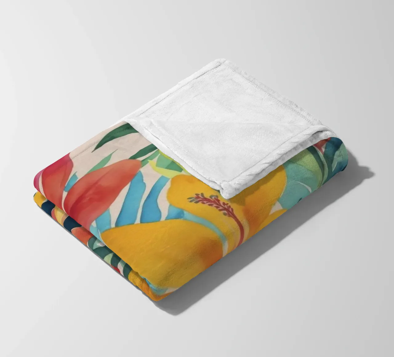 Fogliame floreale per la fuga tropicale moderna coperta in pile da Andrea Haase Modern Home