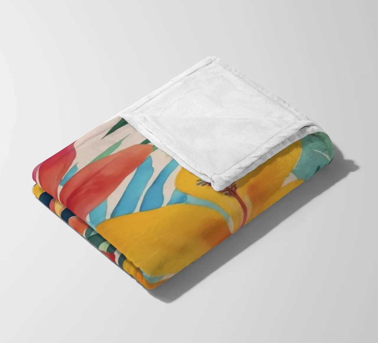 Fogliame floreale per la fuga tropicale moderna coperta in pile da Andrea Haase Modern Home