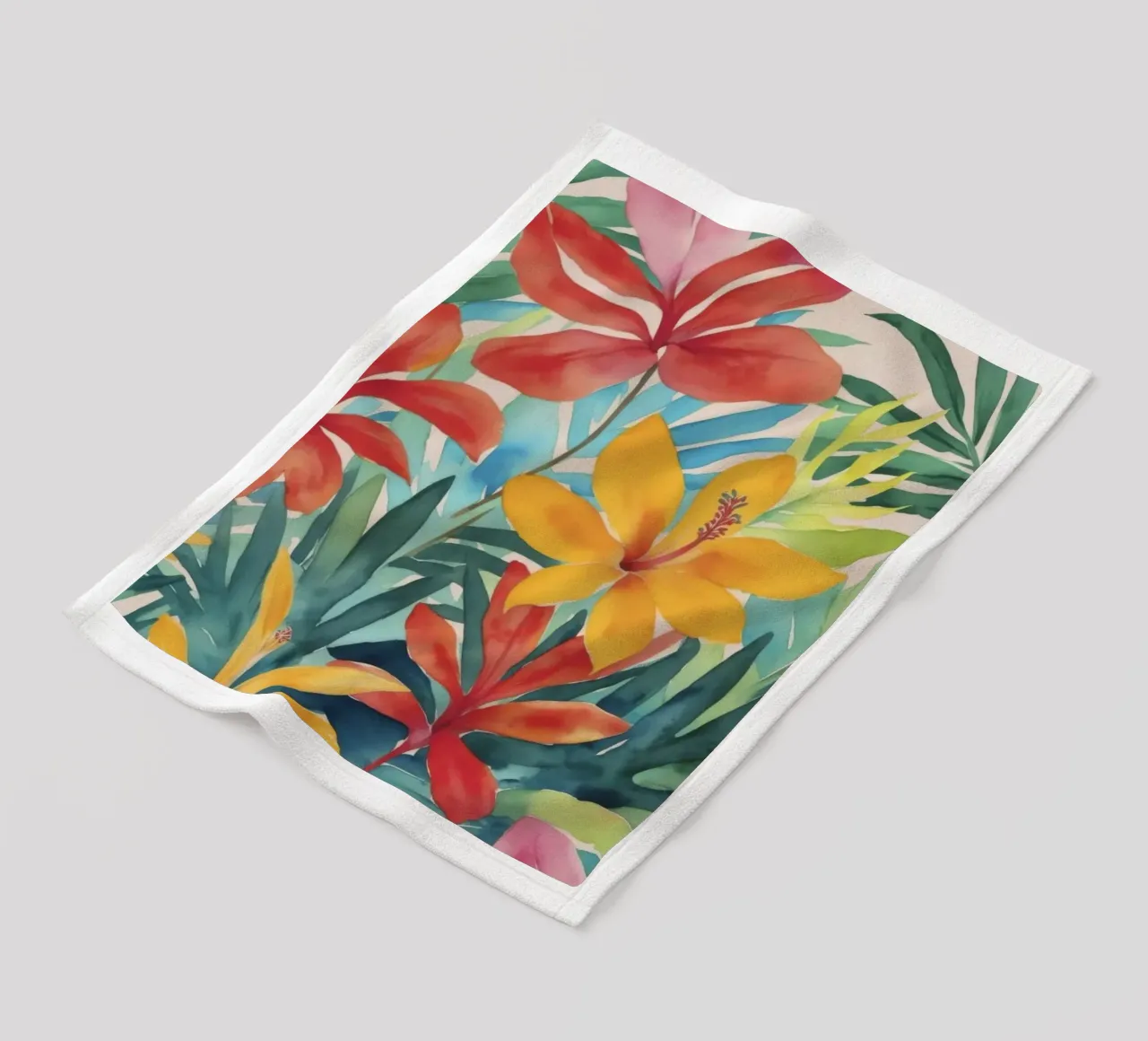 Fogliame floreale per la fuga tropicale moderna coperta in pile da Andrea Haase Modern Home