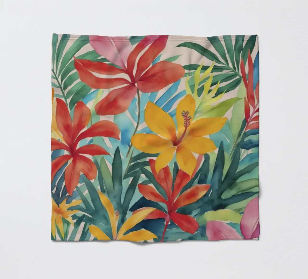 Fogliame floreale per la fuga tropicale moderna coperta in pile da Andrea Haase Modern Home