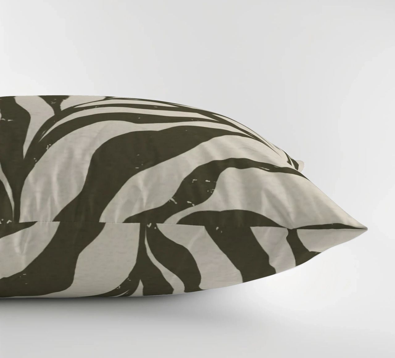 Whispers of the Palm: A Muted Botanical Elegance cuscino da mysteriouscoco