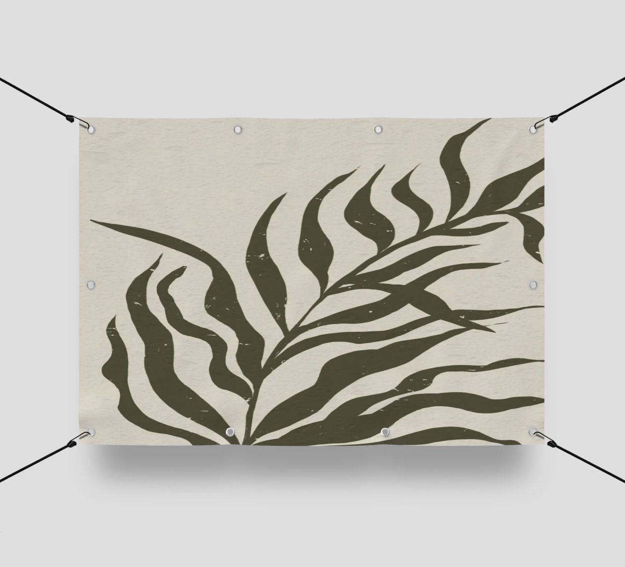 Whispers of the Palm: A Muted Botanical Elegance telo in pvc da mysteriouscoco