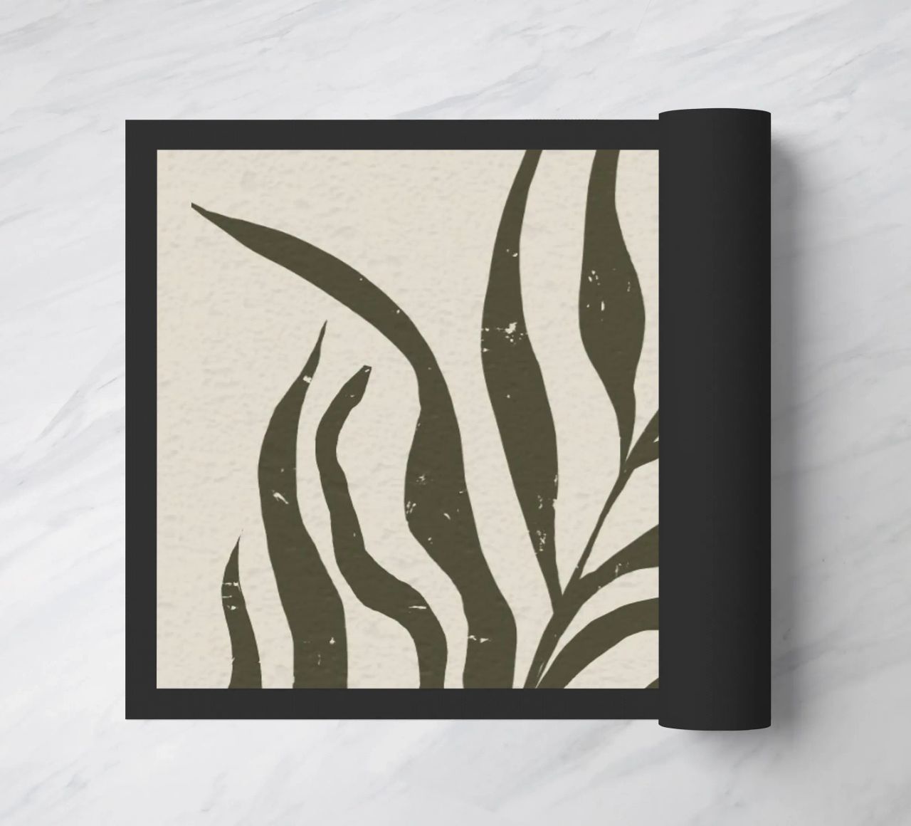 Whispers of the Palm: A Muted Botanical Elegance paillasson de mysteriouscoco