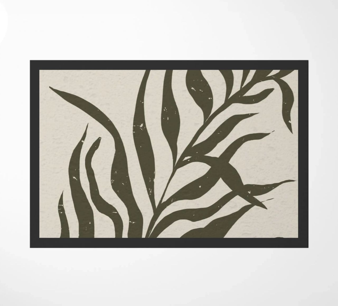 Whispers of the Palm: A Muted Botanical Elegance paillasson de mysteriouscoco
