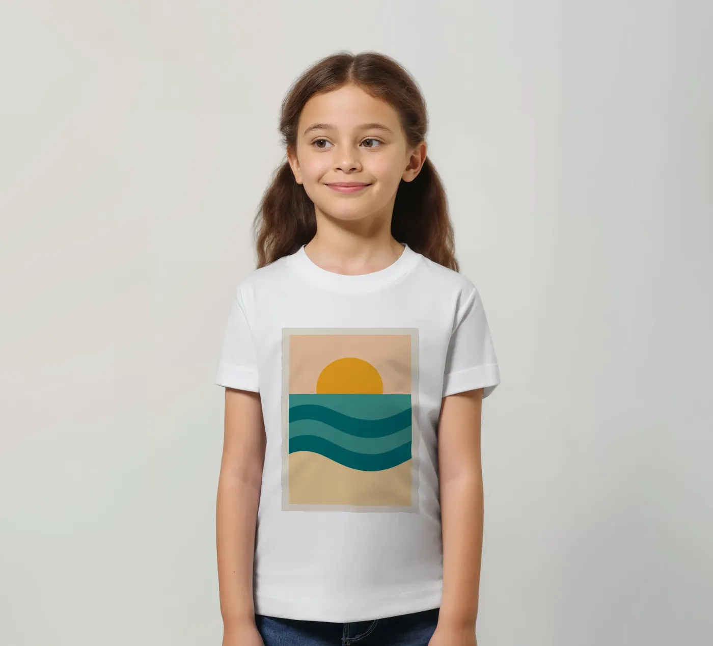 Sunset Over Waves t-shirt bambini da Mosaic Dialogue
