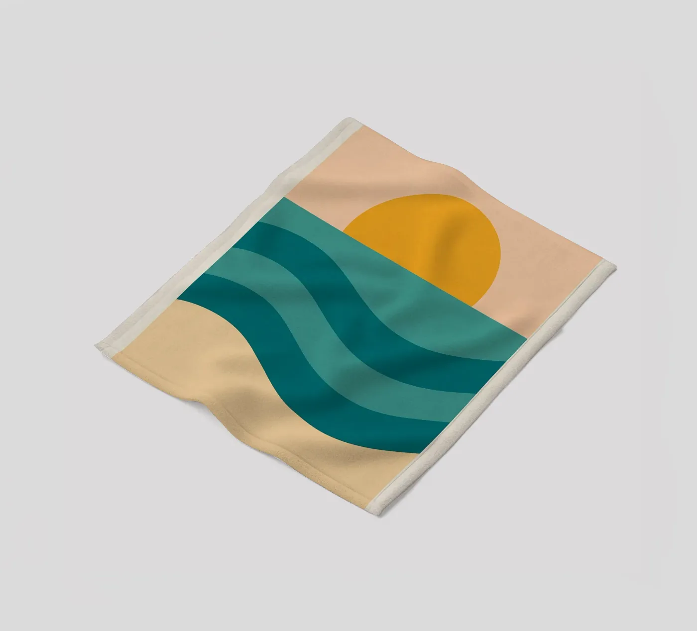 Sunset Over Waves fleecedeken van Mosaic Dialogue