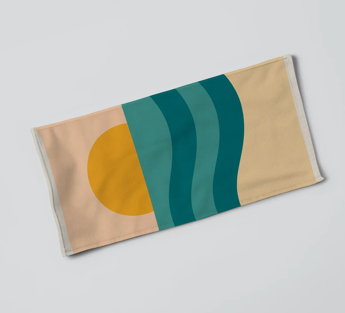 Sunset Over Waves towel by Mosaic Dialogue