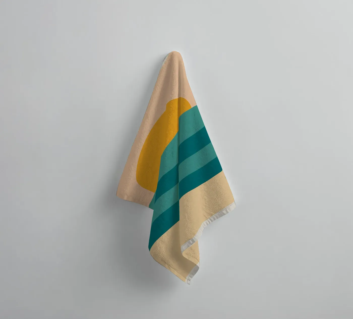 Sunset Over Waves towel by Mosaic Dialogue