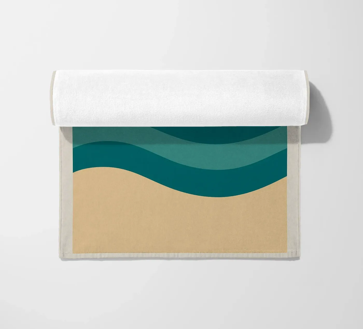 Sunset Over Waves strandhanddoek van Mosaic Dialogue